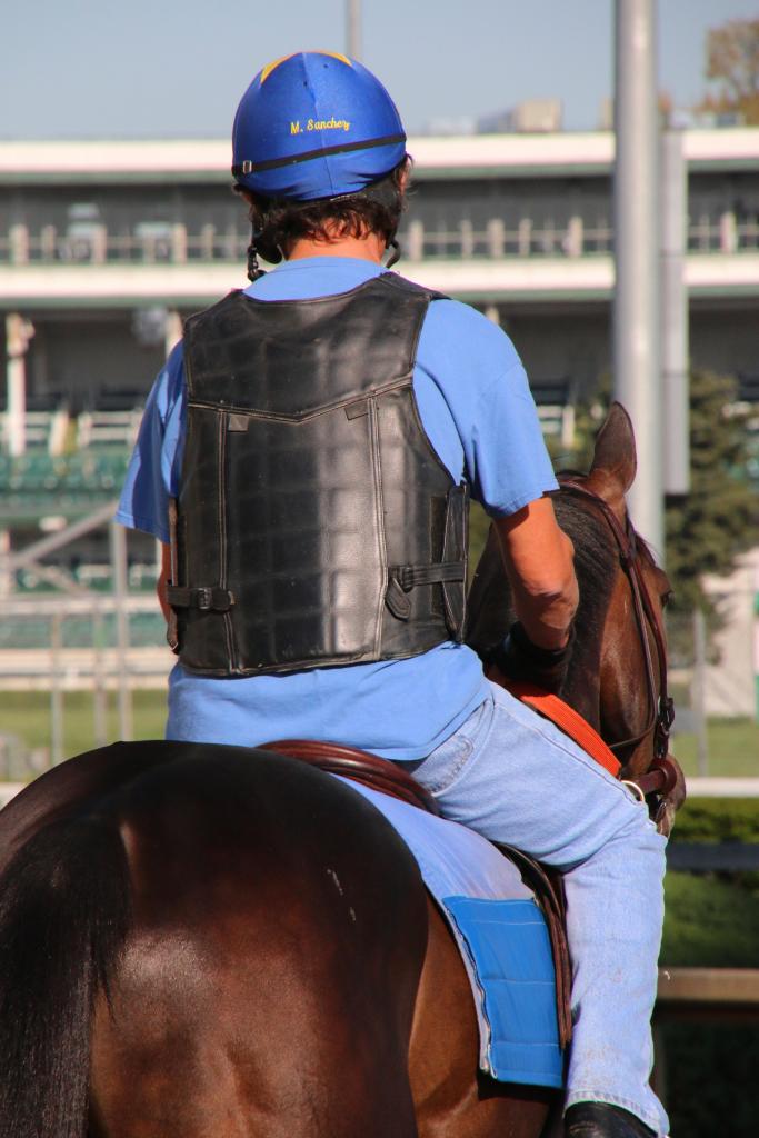 Sanchez aboard Bobby the Brain (Julie June Stewart photo)